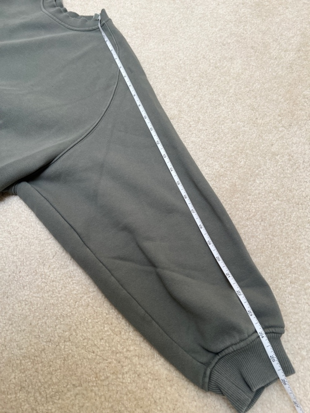 OAK + FORT Olive Pullover Sweatshirt - Picture 9 of 11
